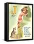 J for Jelly, K for Kitten-null-Framed Stretched Canvas