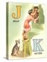 J for Jelly, K for Kitten-null-Stretched Canvas