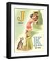 J for Jelly, K for Kitten-null-Framed Art Print