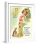 J for Jelly, K for Kitten-null-Framed Art Print