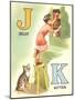 J for Jelly, K for Kitten-null-Mounted Art Print