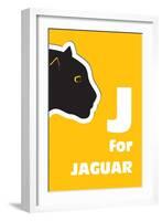 J For The Jaguar, An Animal Alphabet For The Kids-Elizabeta Lexa-Framed Art Print