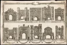Ten of the City Gates Before Demolition: Bishopshate-J.g. Wooding-Framed Stretched Canvas