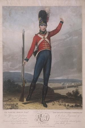Military Figure Wearing the Uniform of the First Regiment of Loyal London Volunteers, 1797