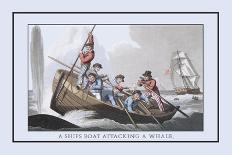 Ship's Boat Attacking a Whale-J.h. Clark-Art Print