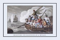 Ship's Boat Attacking a Whale-J.h. Clark-Art Print