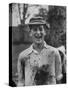 J.H.D. Briscol Having a Mud Splattered Face and Shirt After Informal Game of Football-Cornell Capa-Stretched Canvas