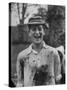 J.H.D. Briscol Having a Mud Splattered Face and Shirt After Informal Game of Football-Cornell Capa-Stretched Canvas