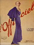 L'Officiel, January 1936 - Loretta de Marcel Rochas-J. H. Lartogue-Framed Stretched Canvas