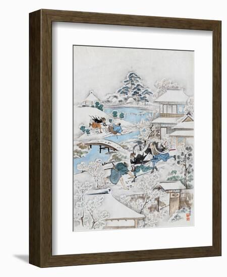 J?ichidanme - Act Eleven of the Ch?shingura - Searching the Grounds-null-Framed Giclee Print