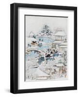 J?ichidanme - Act Eleven of the Ch?shingura - Searching the Grounds-null-Framed Giclee Print