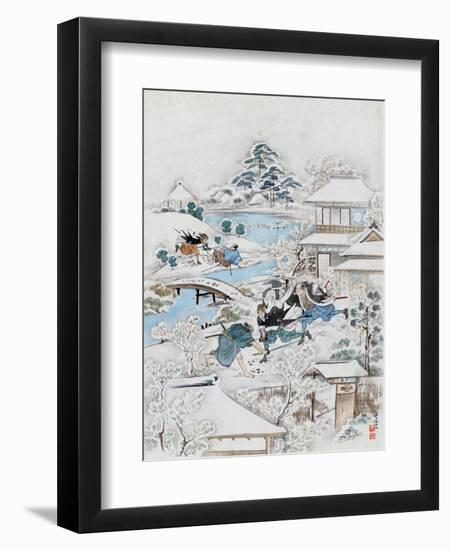 J?ichidanme - Act Eleven of the Ch?shingura - Searching the Grounds-null-Framed Giclee Print