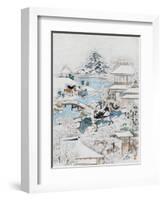 J?ichidanme - Act Eleven of the Ch?shingura - Searching the Grounds-null-Framed Giclee Print