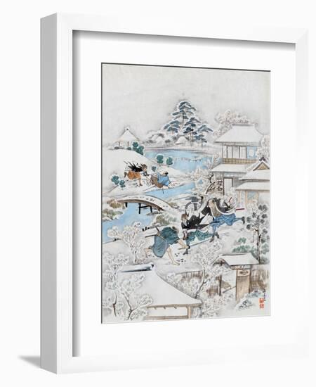 J?ichidanme - Act Eleven of the Ch?shingura - Searching the Grounds-null-Framed Giclee Print