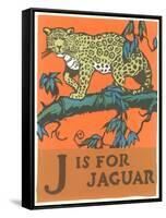 J is for Jaguar-null-Framed Stretched Canvas