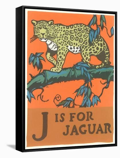 J is for Jaguar-null-Framed Stretched Canvas