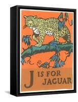 J is for Jaguar-null-Framed Stretched Canvas