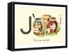 J is for Jam and Jelly-null-Framed Stretched Canvas