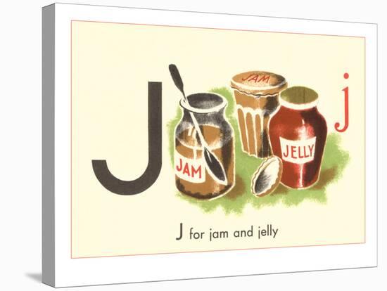 J is for Jam and Jelly-null-Stretched Canvas