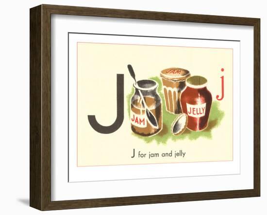 J is for Jam and Jelly-null-Framed Art Print