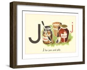 J is for Jam and Jelly-null-Framed Art Print