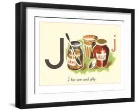 J is for Jam and Jelly-null-Framed Art Print