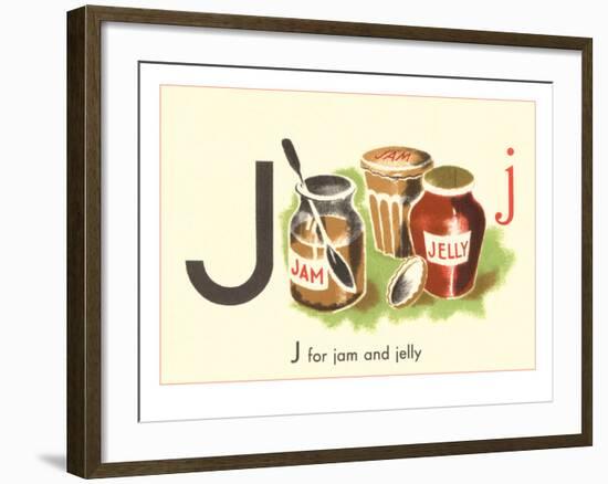 J is for Jam and Jelly-null-Framed Art Print