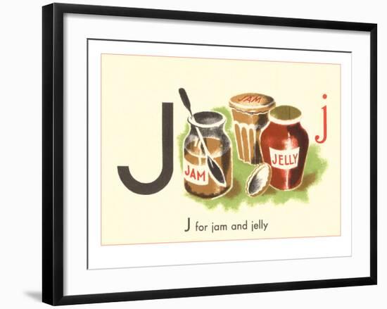 J is for Jam and Jelly-null-Framed Art Print