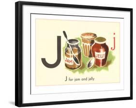 J is for Jam and Jelly-null-Framed Art Print