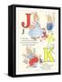 J is for Jam, K is for Kite-null-Framed Stretched Canvas
