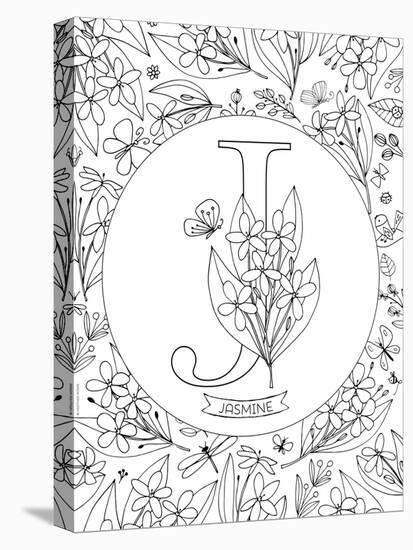J is for Jasmine-Heather Rosas-Stretched Canvas