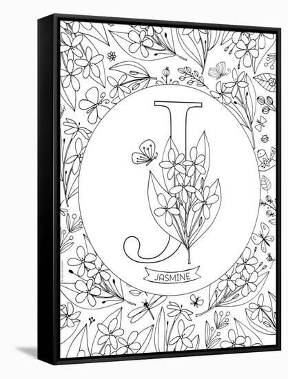 J is for Jasmine-Heather Rosas-Framed Stretched Canvas