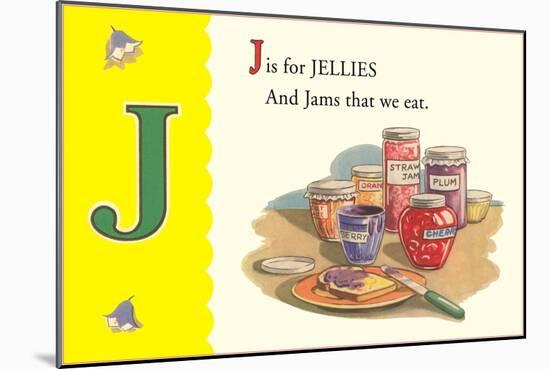 J is for Jellies-null-Mounted Art Print