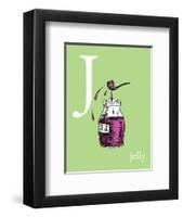 J is for Jelly (green)-Theodor (Dr. Seuss) Geisel-Framed Art Print