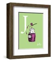 J is for Jelly (green)-Theodor (Dr. Seuss) Geisel-Framed Art Print