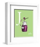 J is for Jelly (green)-Theodor (Dr. Seuss) Geisel-Framed Art Print