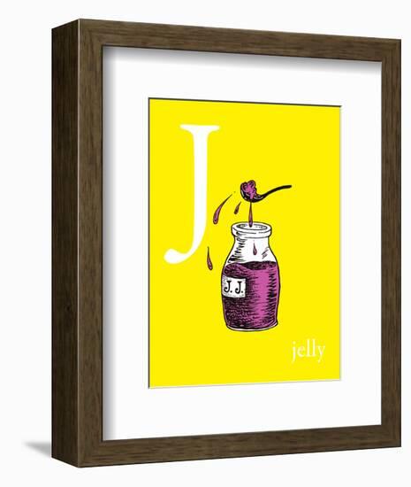 j is for jelly (yellow)-Theodor (Dr. Seuss) Geisel-Framed Art Print