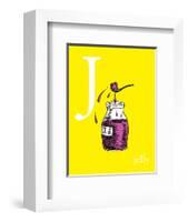 j is for jelly (yellow)-Theodor (Dr. Seuss) Geisel-Framed Art Print