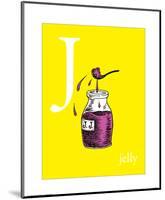 j is for jelly (yellow)-Theodor (Dr. Seuss) Geisel-Mounted Art Print