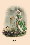 The Cat, the Weasel and the Little Rabbit, Illustration for 'Fables' of La Fontaine (1621-95),…-J.J. Grandville-Giclee Print