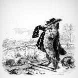 The Cat, the Weasel and the Little Rabbit, Illustration for 'Fables' of La Fontaine (1621-95),…-J.J. Grandville-Giclee Print