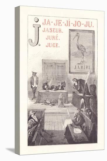 J: JA JE JI JO JU - Waxeur - Jure — Judge,1879 (Engraving)-Fortune Louis Meaulle-Stretched Canvas