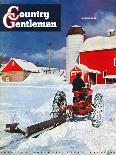 "Plowing Path to the Barn," Country Gentleman Cover, January 1, 1947-J. Julius Fanta-Framed Giclee Print