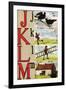 J, K, L, M Illustrated Letters-Edmund Evans-Framed Art Print