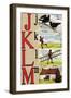 J, K, L, M Illustrated Letters-Edmund Evans-Framed Art Print