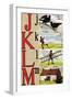 J, K, L, M Illustrated Letters-Edmund Evans-Framed Art Print