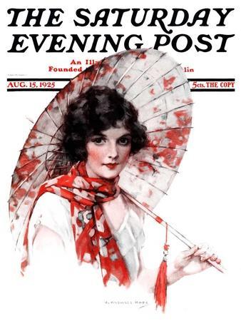 "Japanese Parasol," Saturday Evening Post Cover, August 15, 1925