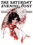 "Japanese Parasol," Saturday Evening Post Cover, August 15, 1925-J. Knowles Hare-Giclee Print