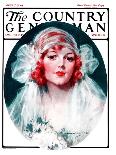 "Woman in Winter Wear," Country Gentleman Cover, December 20, 1924-J. Knowles Hare-Framed Giclee Print