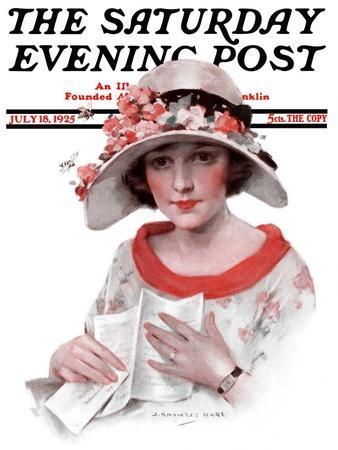 "Love Letter," Saturday Evening Post Cover, July 18, 1925